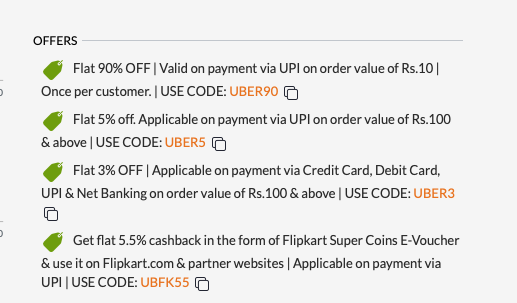 Woohoo Uber Gift Card Offer : Rs. 10 Uber Gift Card in Just Rs. 1 Only